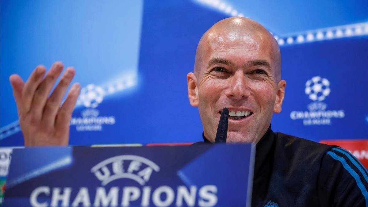 Zidane, en la rueda de prensa previa al Real Madrid-PSG.