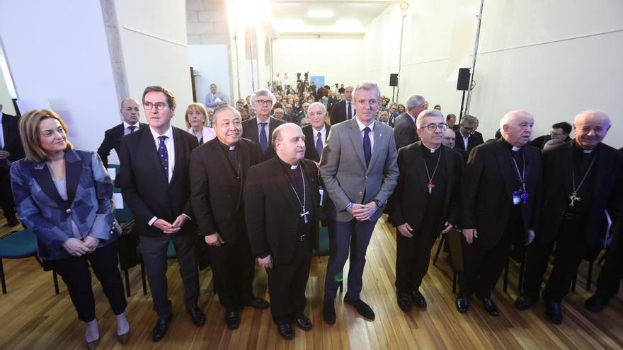 Alfonso Rueda durante la inauguración de un congreso de empresarios católicos