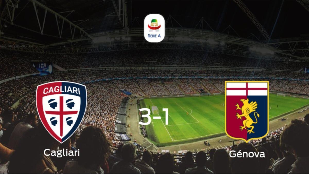 Los tres puntos se quedan en casa: Cagliari 3-1 Génova