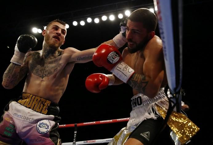 Cerefino Rodriguez in action with Sam Eggington