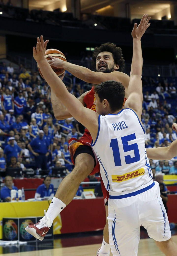Imágenes del partido entre Islandia y España en la cuarta jornada del Eurobasket