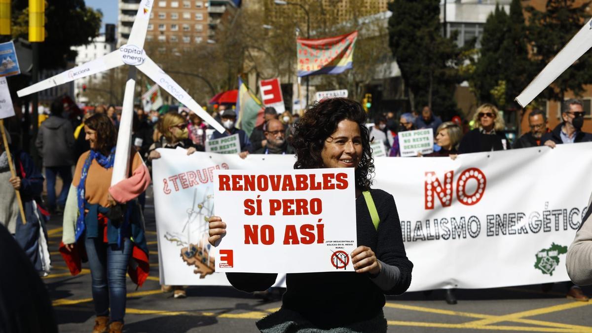 Un momento de la protesta de este domingo