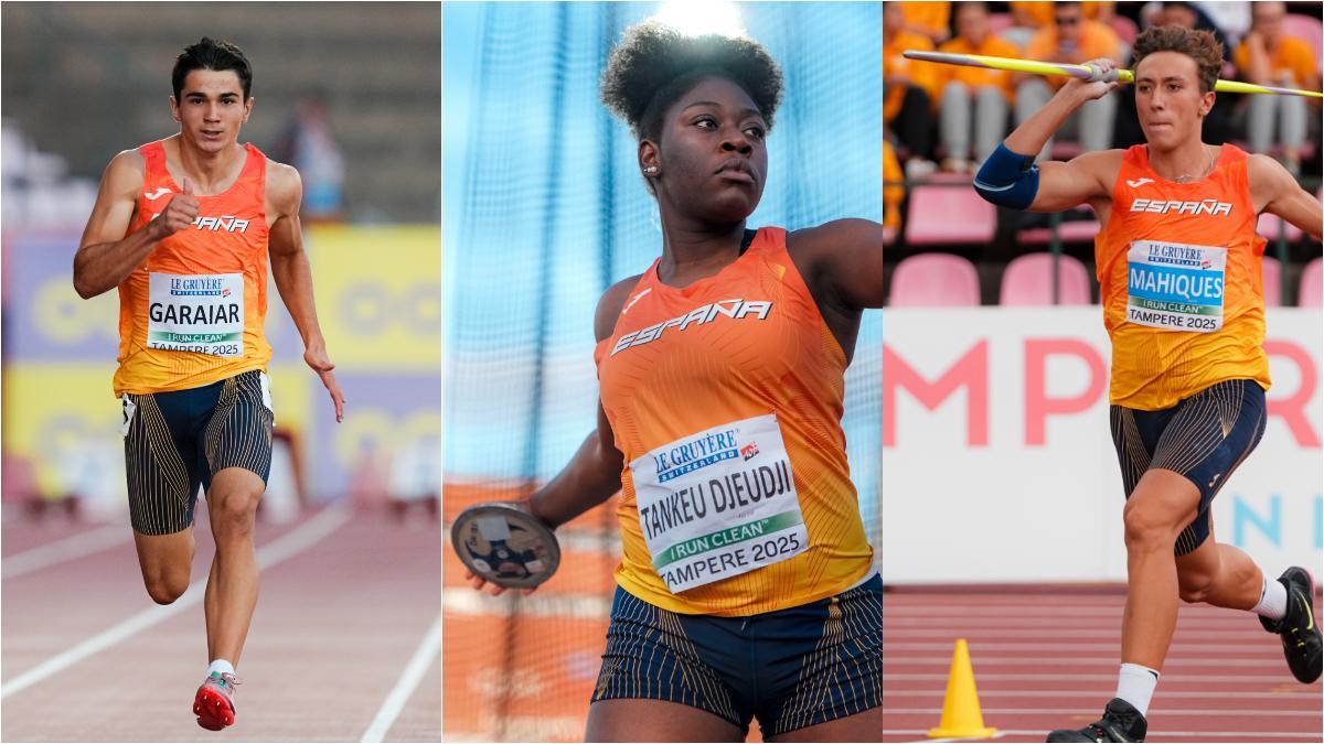 Ander Garaiar, Andrea Njimi Tankeu y Rafa Mahiques