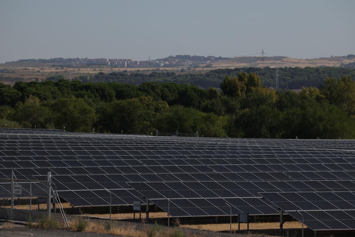Placas solares del nuevo parque fotovoltaico del Aeropuerto Adolfo Suárez Madrid-Barajas