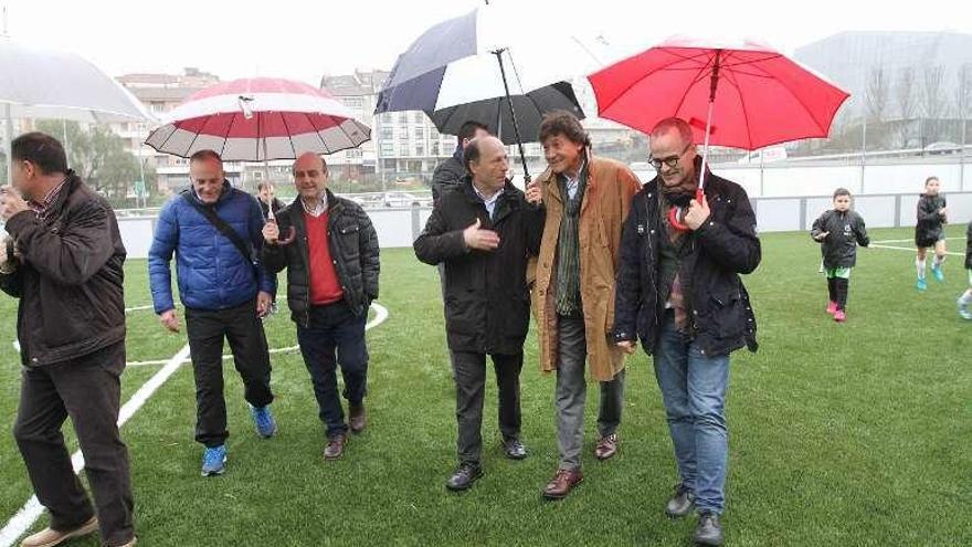 Mario Guede, José Ramón Lete y Jesús Vázquez, en el centro. //I.Osorio