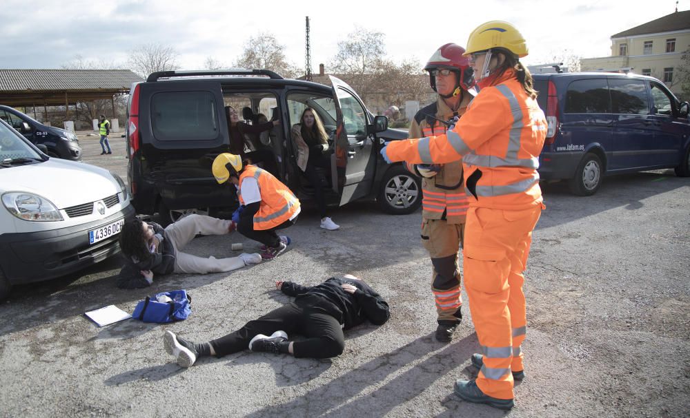 Simulacro de la Escuela de Enfermería de Castelló