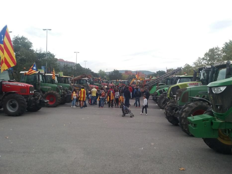 Tractorada a Girona amb motiu de la vaga general