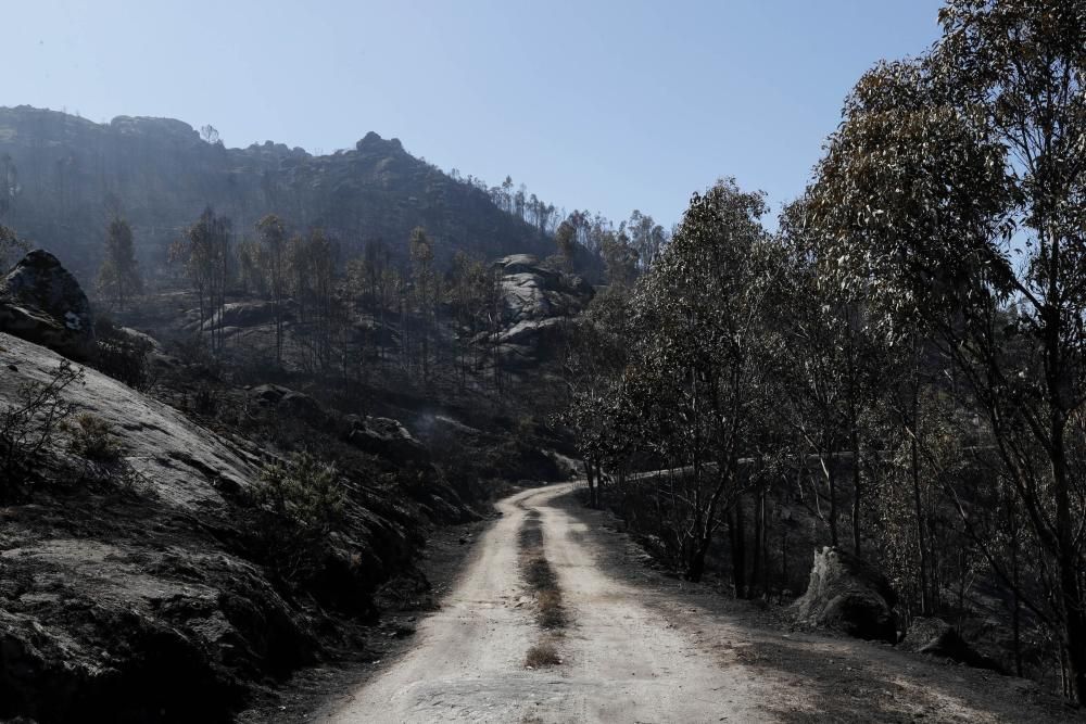 Extinguido el incendio provocado de Gondomar