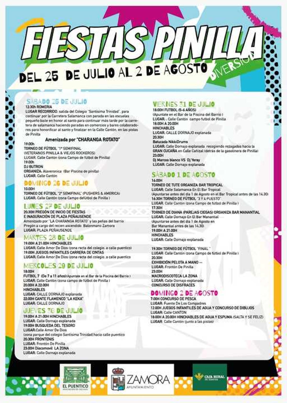 Fiestas de Pinilla (Zamora), 2026