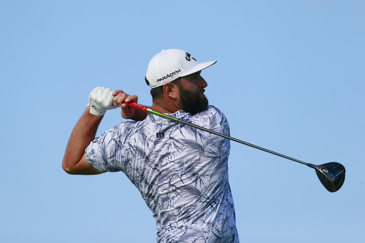 Jon Rahm, en un golpe de la primera jornada del Open de México
