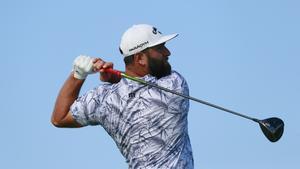 Jon Rahm, en un golpe de la primera jornada del Open de México