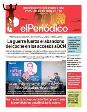 La portada de EL PERIÓDICO del 26 de marzo de 2026