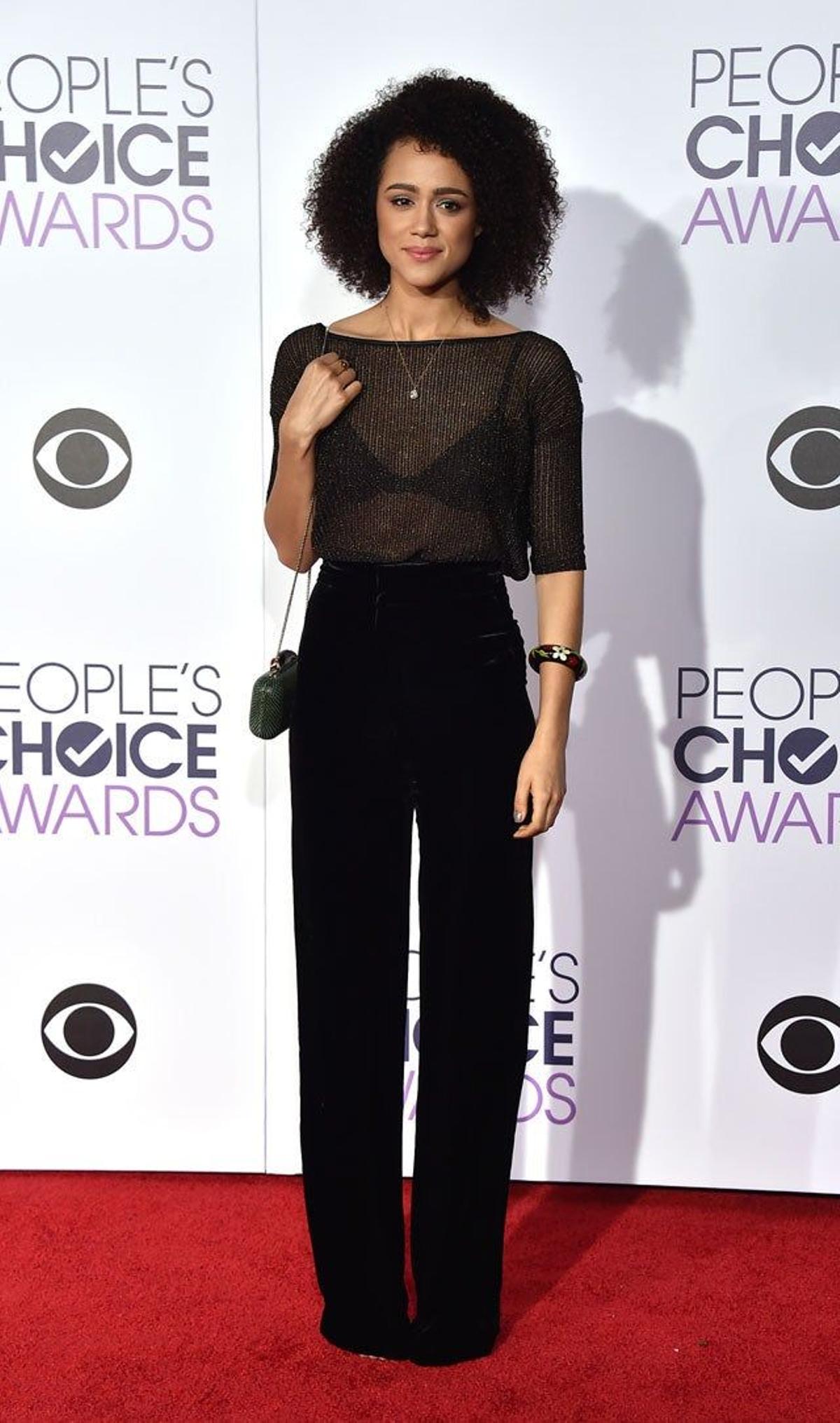 Nathalie Emmanuel, en la gala de los People's Choice Awards.