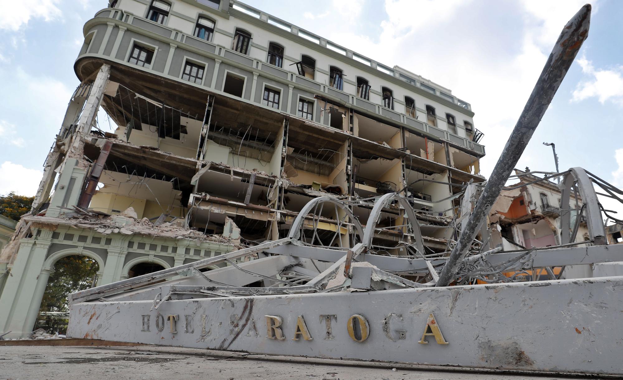 Así quedó el Hotel Saratoga tras la explosión de La Habana