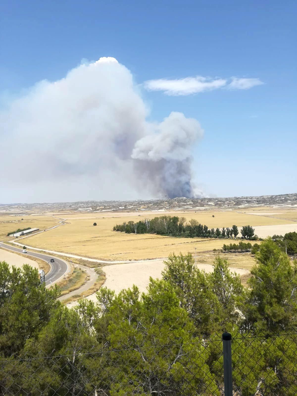 Incendio en la Sierra de Alcubierre