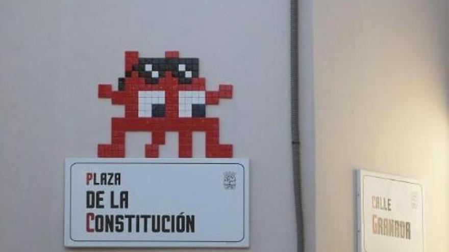 Una obra de Invader.