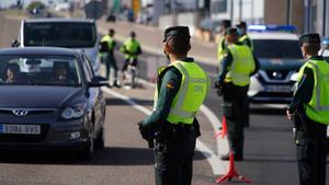 Control de movilidad de la Guardia Civil en Salamanca, 17 octubre 2020