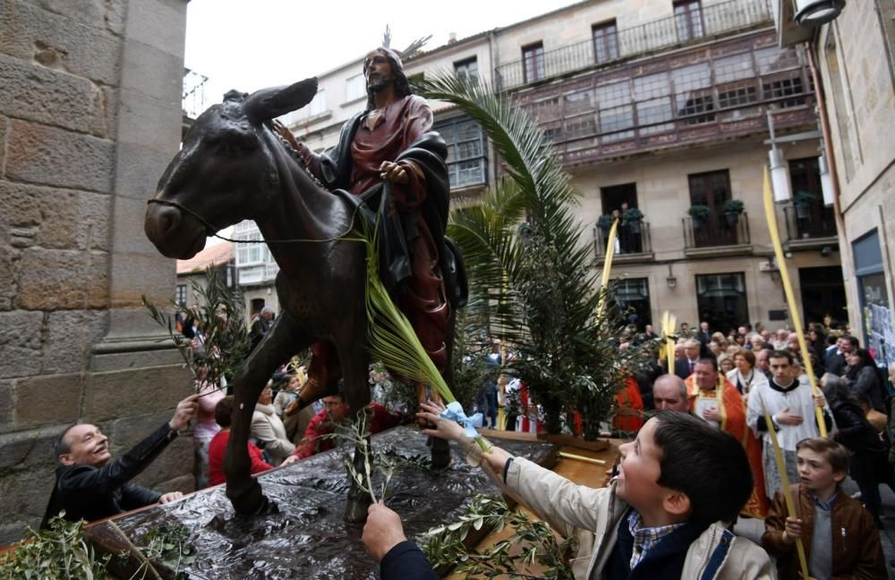 Multitudinaria procesión de "La Burrita" en Pontevedra. // G. Santos