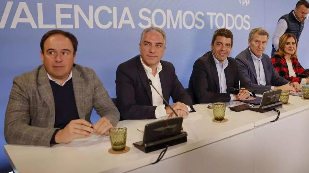 Llorca, Bendodo, Mazón, Feijóo, Catalá y Mompó.