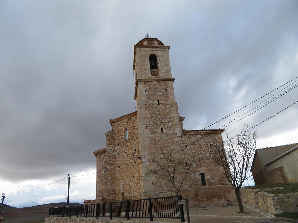 Iglesia de San Lorenzo Mártir en Mezquita de Jarque, comarca de las Cuencas Mineras, Teruel.