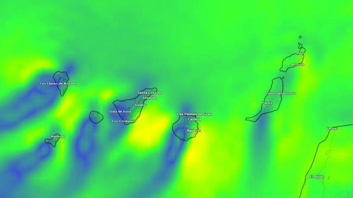 Previsión de viento de este viernes