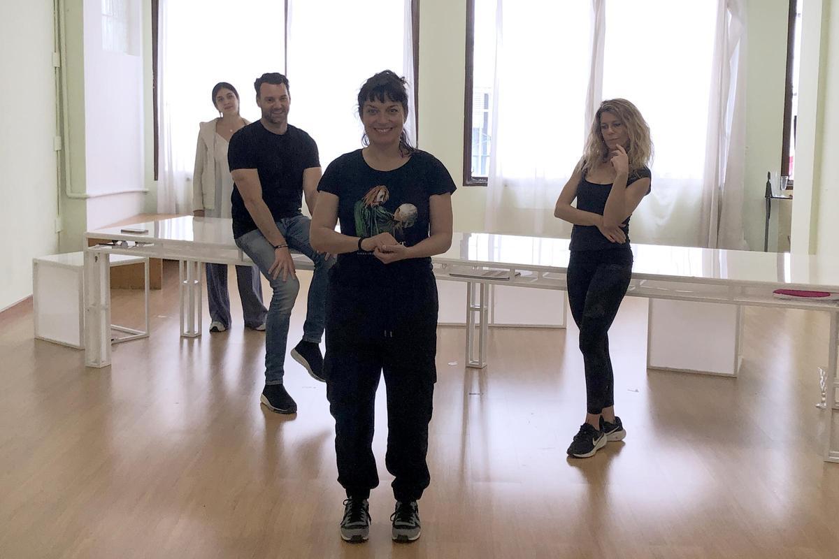 Ensayo con Cristina Esteve, Rafa Alarcón, Maribel Bayona y Rebeca Valls