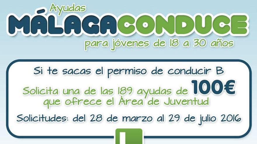 Cartel del programa municipal &#039;Málaga conduce&#039;.