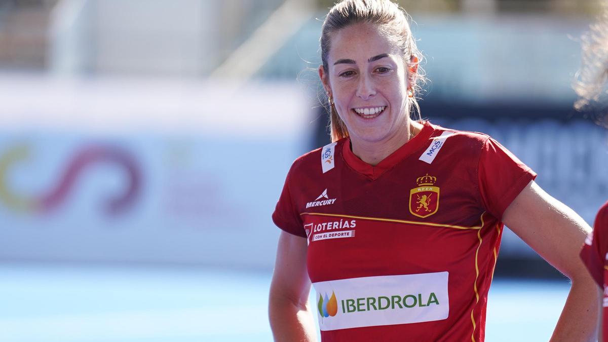 María López, durante un encuentro con la selección.