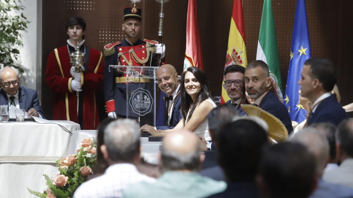 Bancada del PSOE, con Antonio Hurtado, portavoz del grupo municipal.