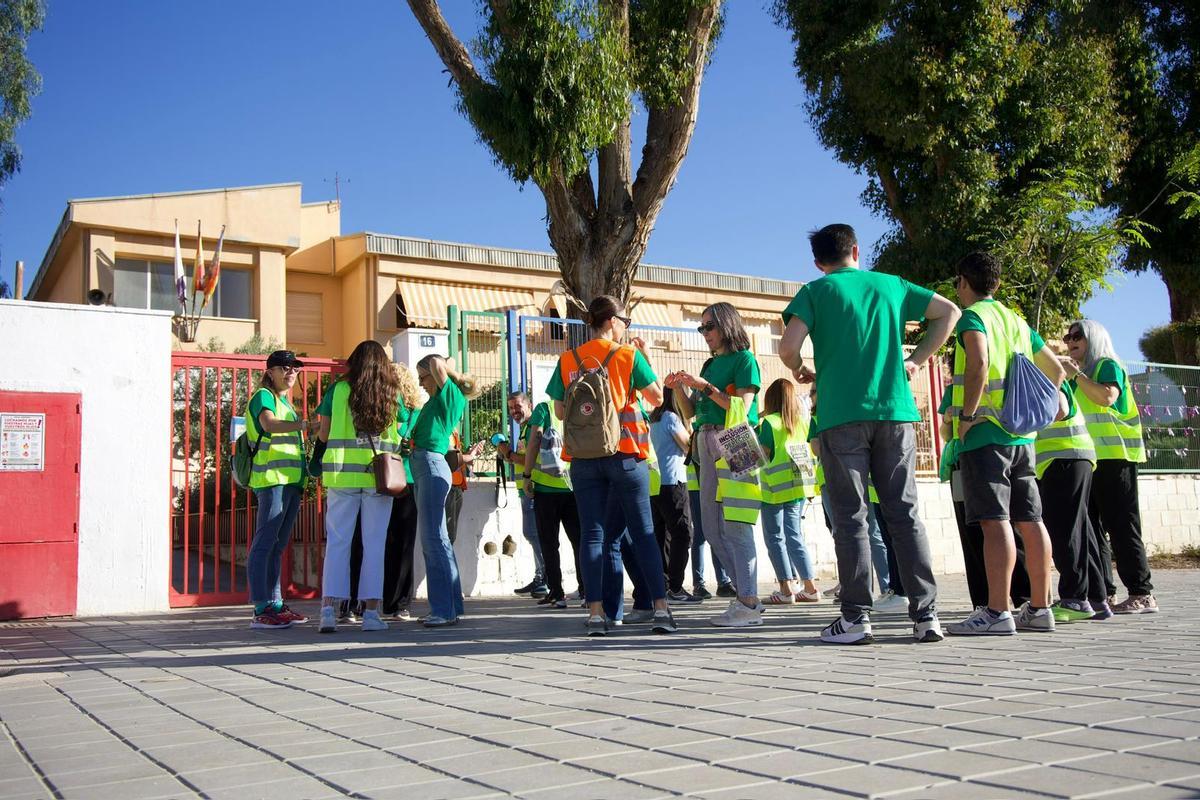 Las aulas del CEIP Monte Benacantil de Alicante durante la primera jornada de huelga.