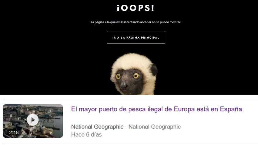 National Geographic retira su tráiler contra el Puerto de Vigo, pero Google aún muestra el link animado