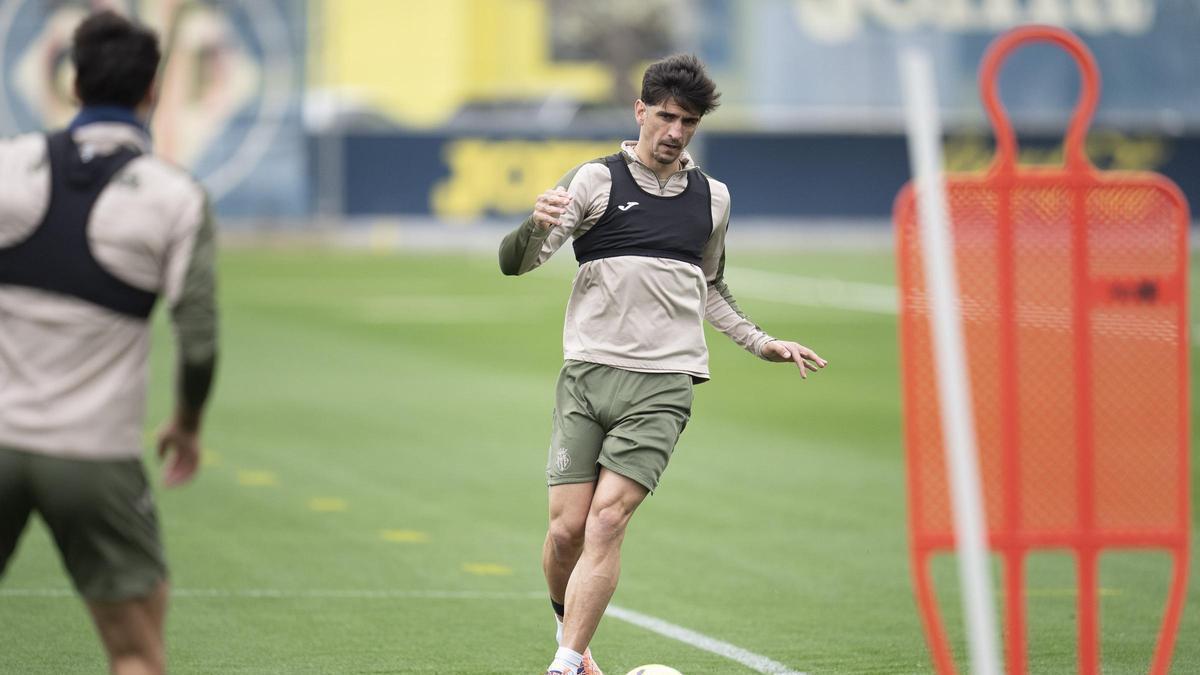 Gerard Moreno durante un entrenamiento esta semana.