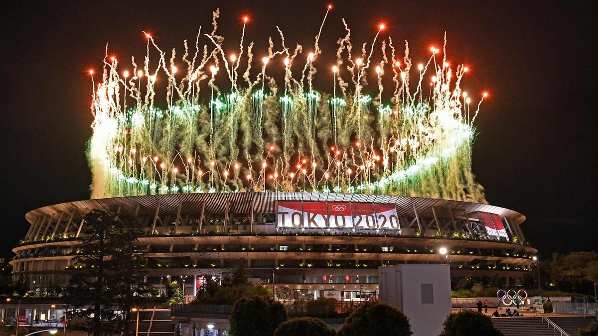 Fuegos artificiales en el Stadium