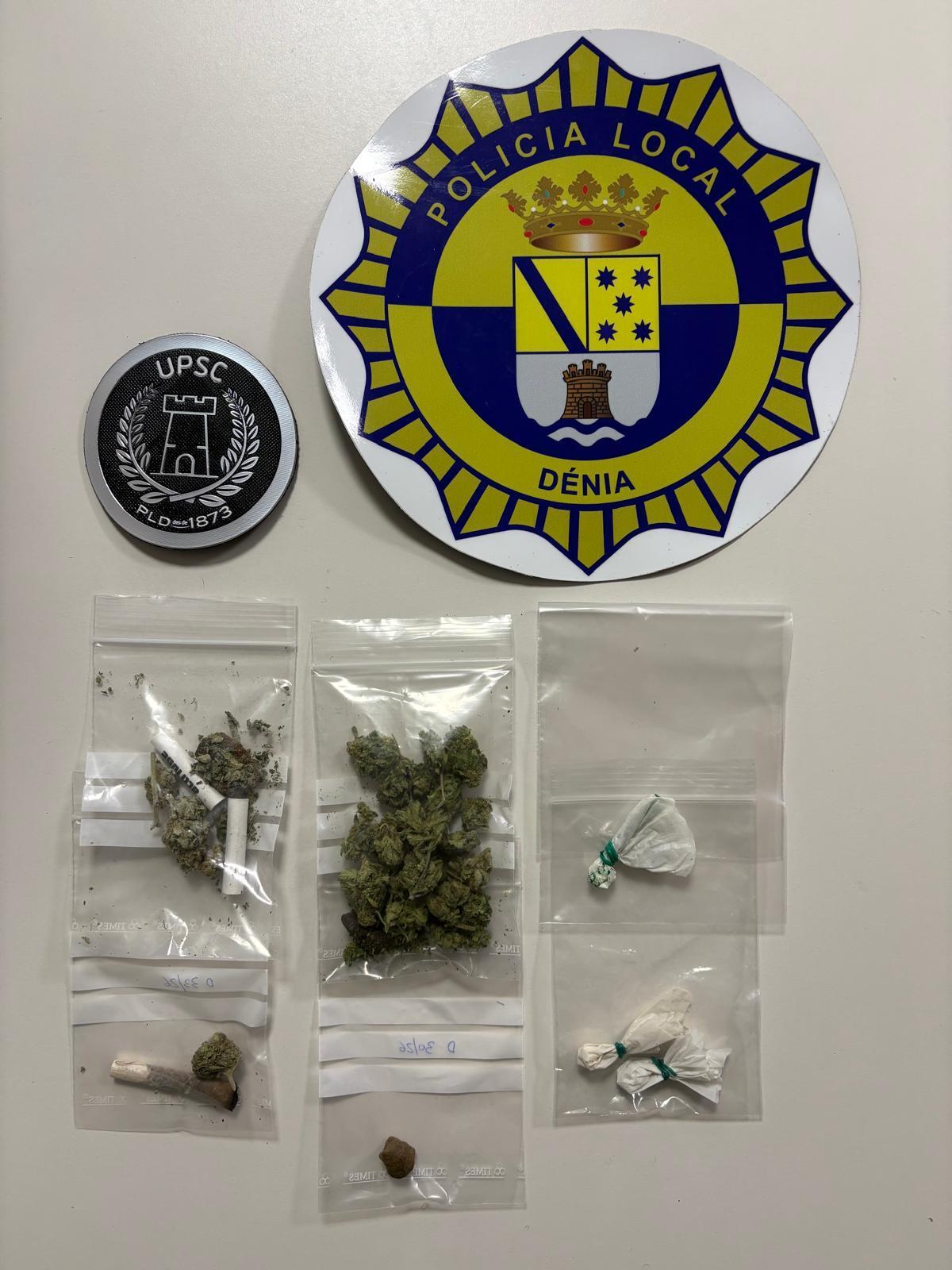 Sustancias estupefacientes decomisadas por los agentes