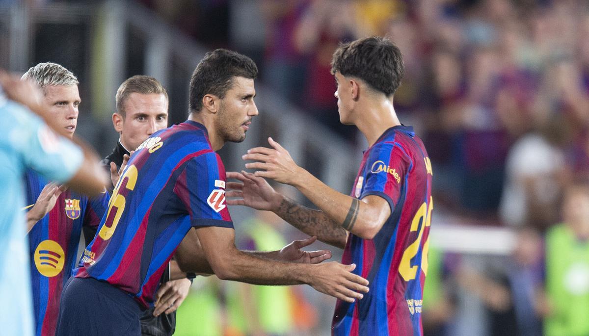 Barcelona. 27.08.2026. Deportes   Rodri debuta durante el partido de liga entre el FC Barcelona y el Athletic de Bilbao en el Camp Nou. Fotografía de Jordi Cotrina