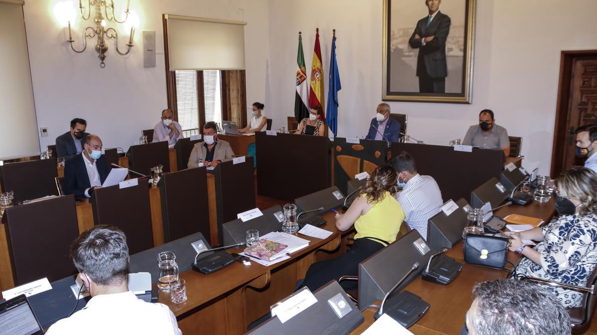 Pleno celebrado en la Diputación de Cáceres.