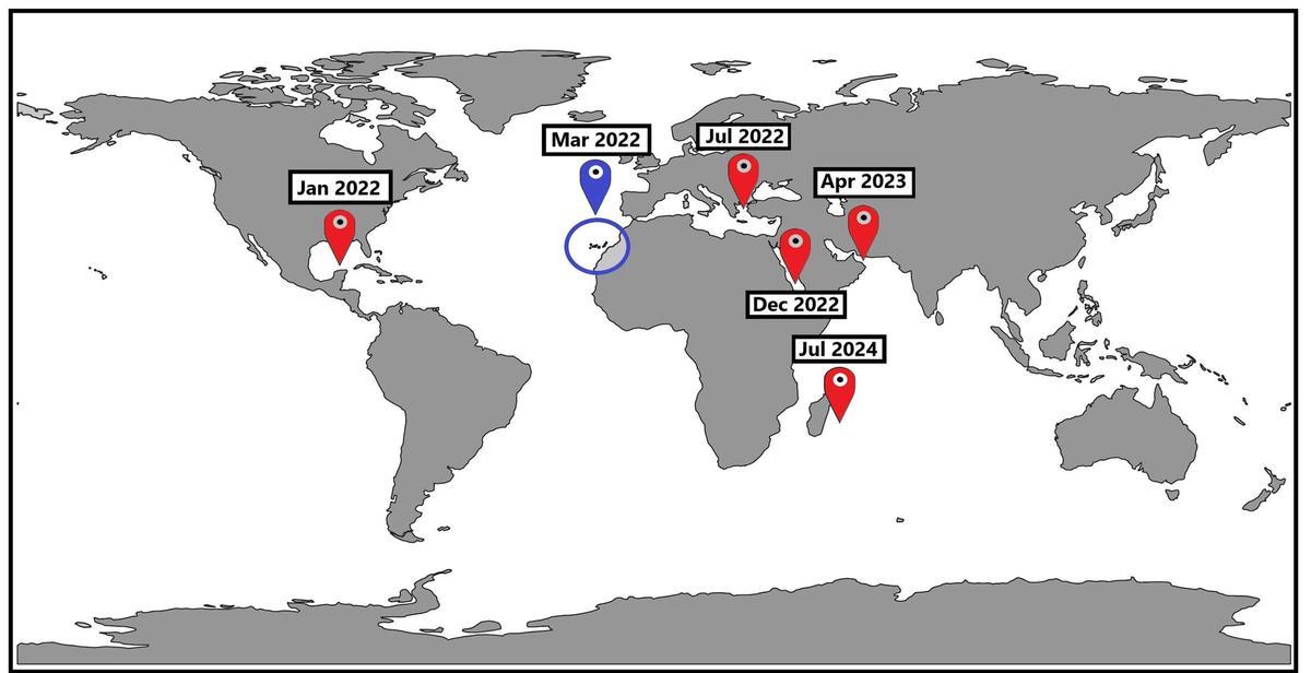 Eventos de mortalidad masiva de erizos de mar en los útlimos años