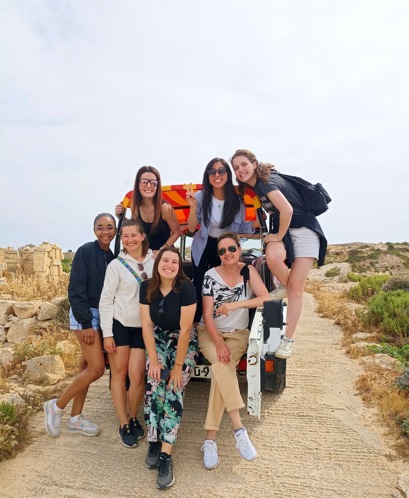 Una excursión con alumnos de Malta.