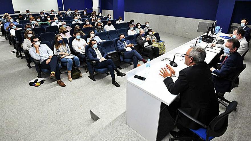 Ponentes en la jornada celebrada en Pontevedra.   | // GUSTAVO SANTOS