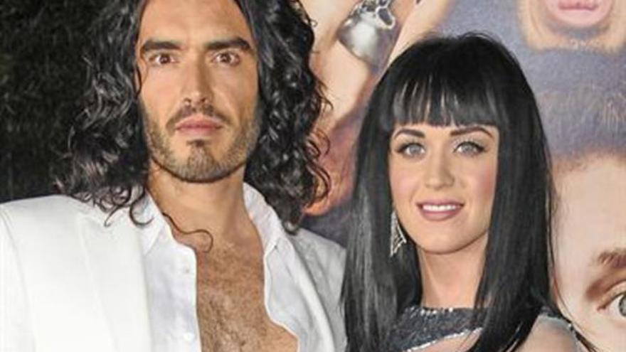 Katy Perry y su ya marido Russell Brand.