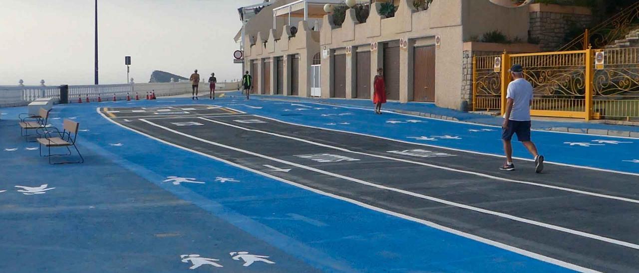 El nuevo aspecto del paseo de Tamarindos de Benidorm.