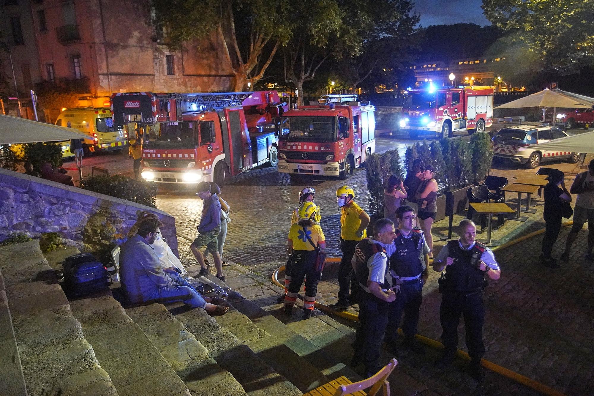 Incendi en un pis del Barri Vell de Girona