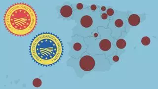 Mapa | Estas son las denominaciones de origen e indicaciones geográficas de España