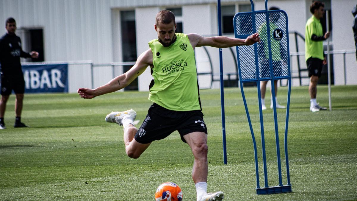 Pulido, durante un entrenamiento de esta semana
