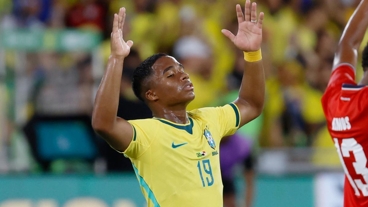 Endrick, ante Panamá con Brasil