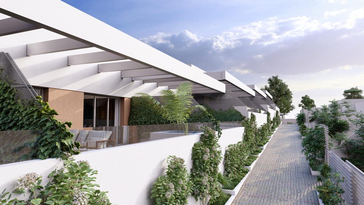 Recreación de los futuros apartamentos turísticos de lujo Portalón del Brillante.