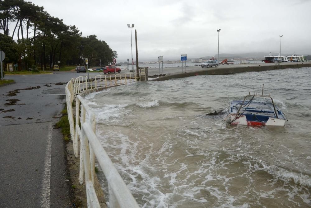 El viento y la lluvia sacuden Galicia
