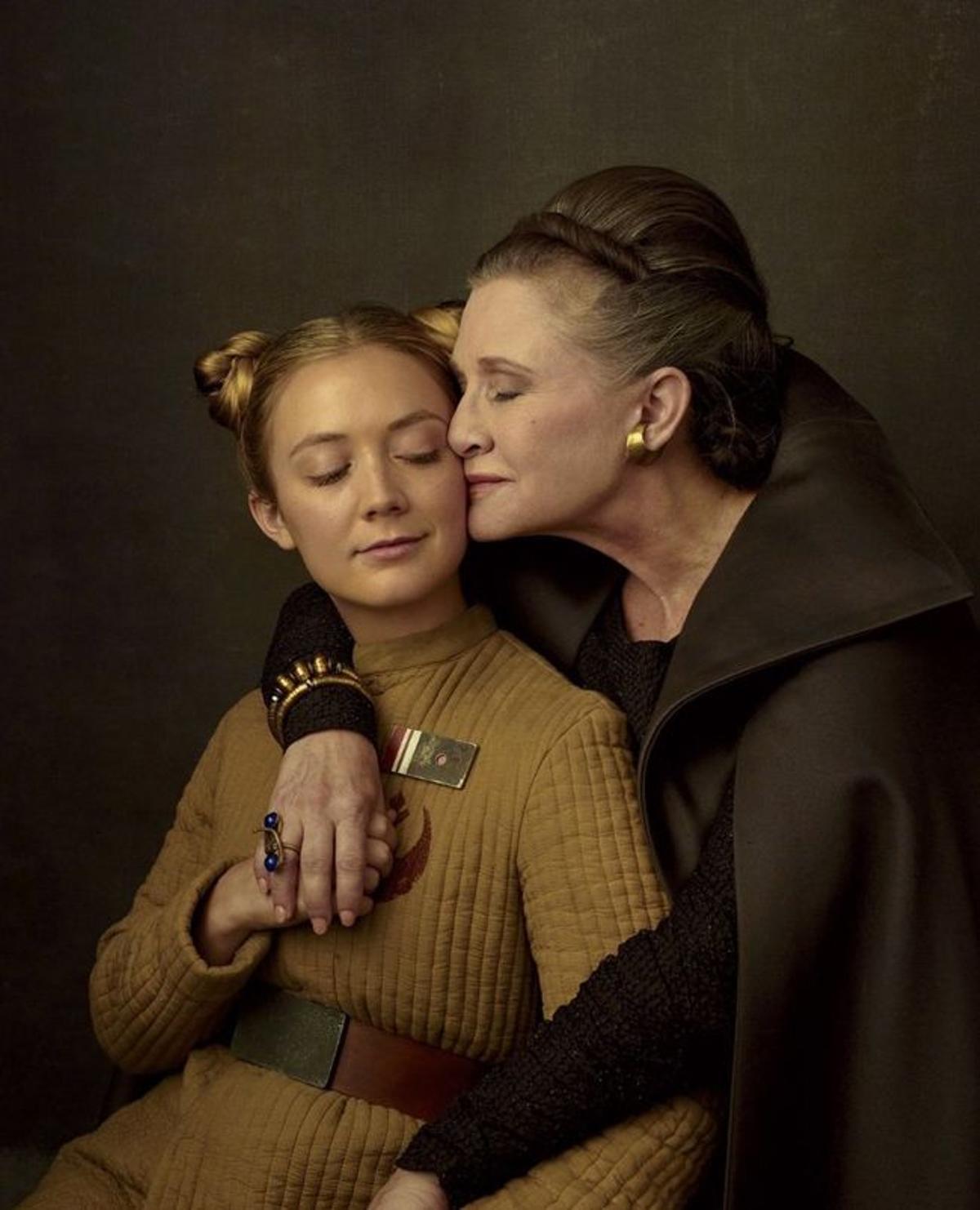 Billie Lourd y Carrie Fisher en 'Star Wars: The last jedi'