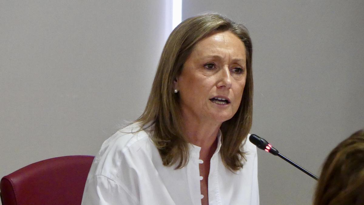 Luisa Sánchez, presidenta del PP de Vigo, en un pleno del Concello.