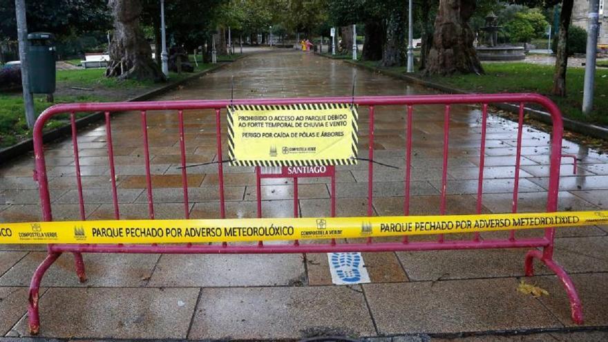 Parques cerrados en Santiago por el paso de la borrasca Irene